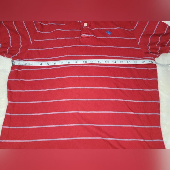 Abercrombie & Fitch Red Polo with Classic Stripes - Picture 5 of 6